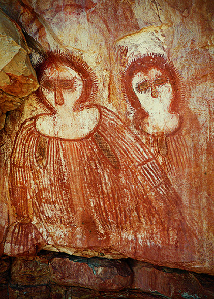 wandjina rock art australia red and white wall art