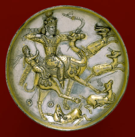 Plate with a hunting scene