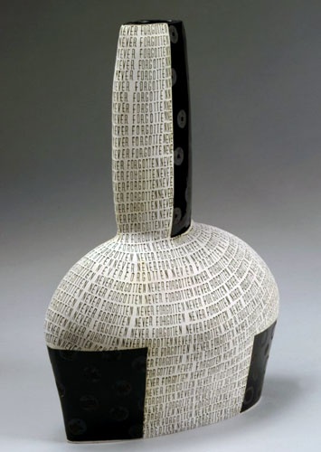 Connie Norman Never Forgotten contemporary ceramic bottle