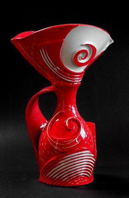 Mid Century-funnel-vase-Innes-Olshansky