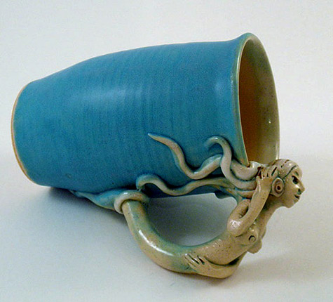 Mermaid handle mug