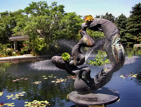 Robert Wick Sculpture in Monet Pond - DBG