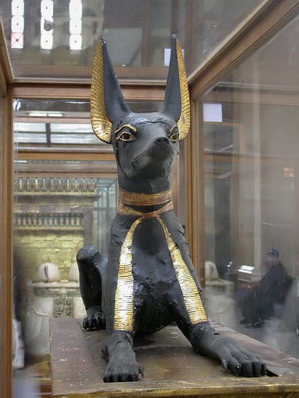 Egyptian God Annubis - black and gold statue