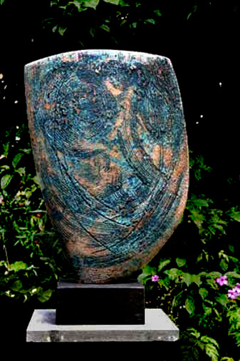 Ceramic garden sculpture by Alan Foxle