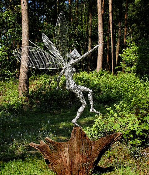 Fantasy Wire Fairies Sculpture