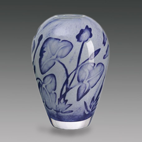 Floating Flower blue Vase