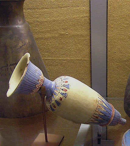 Painted pottery vase Egyptian