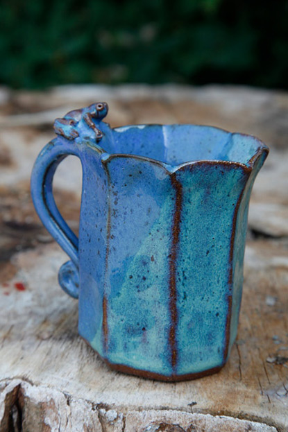 Sea dream, blue green frog mug