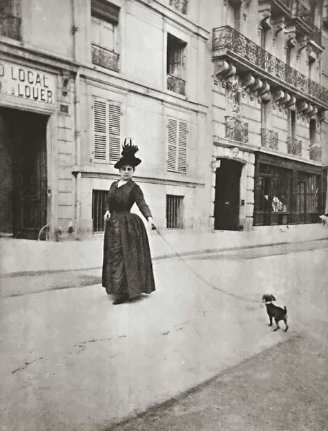 Woman with dog. Paris.Ca.1890 