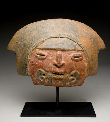 Exceptionally-Rare-Chavin-Pottery mask from Peru