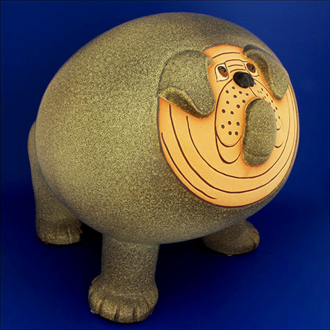 Large Ceramic Bulldog Lisa Larson