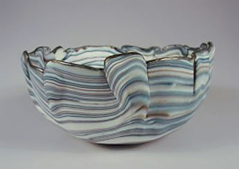 Linda Caswell  Folded ceramic bowl 