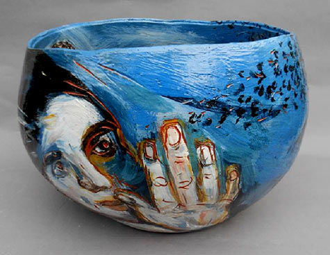 Starlings ceramic bowl by Jitka Palmer
