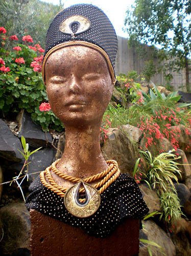 Nefertiti garden sculpture bust