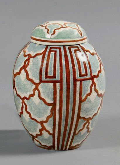 Elongated ovoid vase French by Rene Buthaud