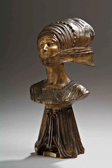 gilt patinated bronze sculpture