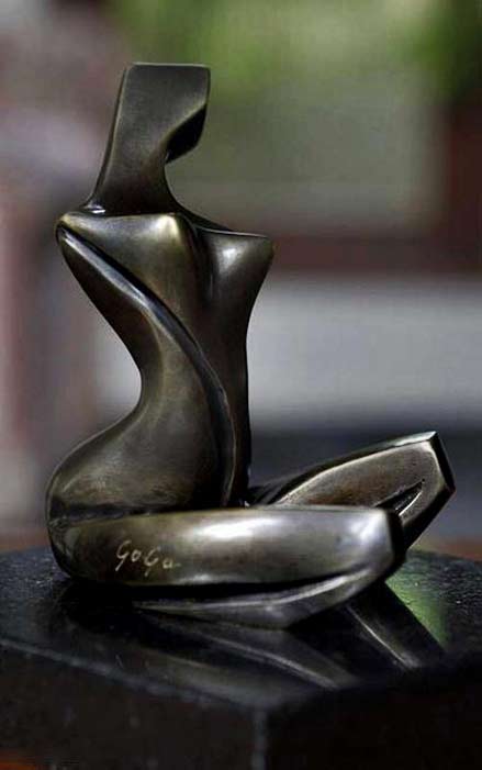 African-Heritage-Goga female abstract sculpture - Novica