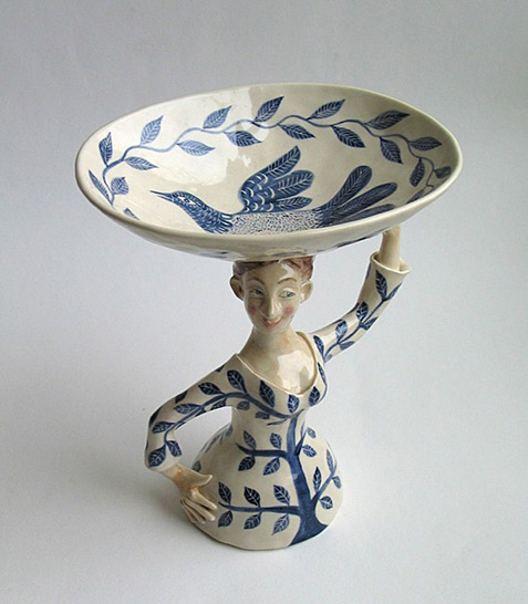 Helen Kemp, Tree Woman and bird bowl