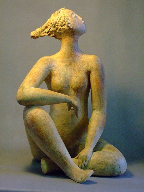 I am Woman Ceramic Sculpture by Ingrid Dusselberg