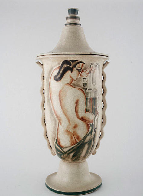 René Buthaud--Monumental lidded vase