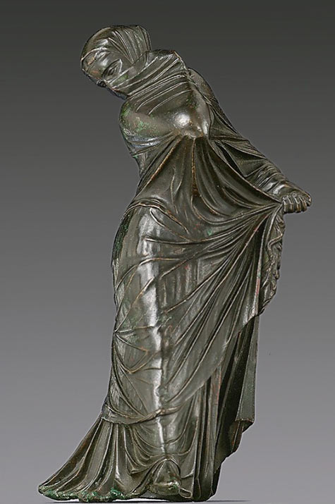 Statuette of veiled and maske dancer Hellenistic