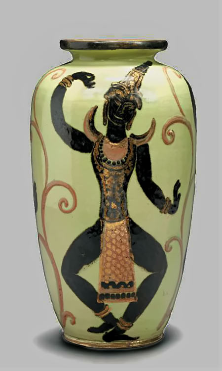 ThreeThai Dancers Vase - Rene Buthaud