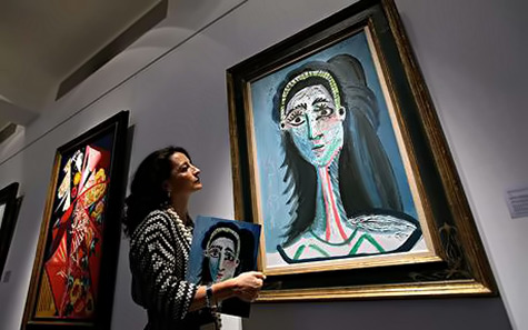 Picassos-tete-de-femme ( Jacqueline ) painting