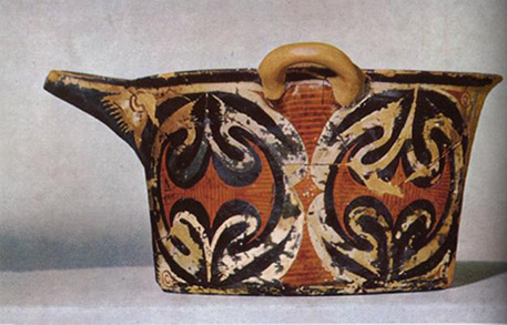 Spouted jar, Kamares Ware, Middle Minoan period