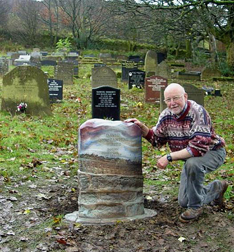 Memorial head stone for David Constantine White, potter and friend - - Jim Robison