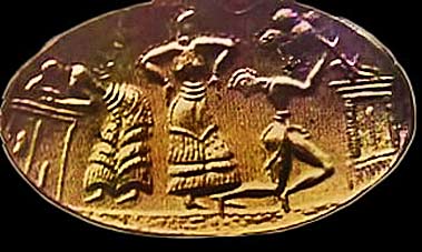 Minoan-Ritual dancing - gold signet ring