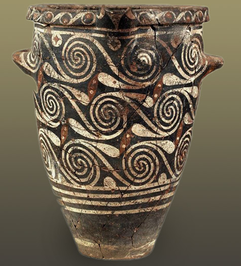 Minoa phaistos Small Kamares ware jar