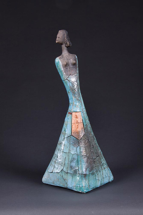 Blue-Dancer Etiye Poulson ceramic figurine