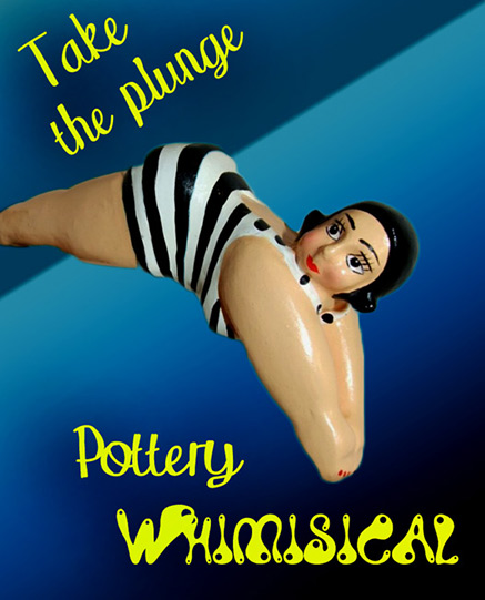 Pottery Whimsical - take the plunge ! Veniceclyartists.com