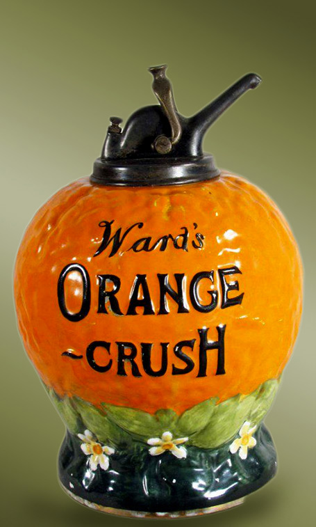 Orange Crush ceramic juice dispenser