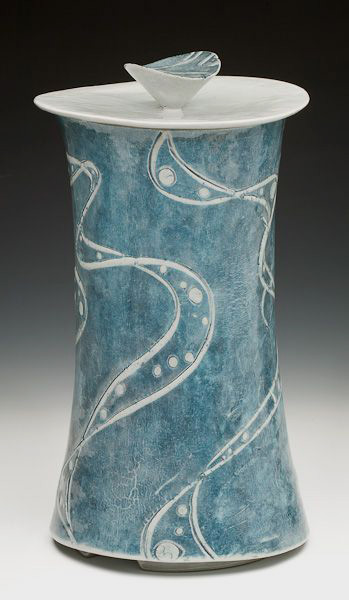 James Whiting -- Large Blue jar