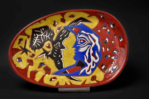 Jean-Lurçat-Ceramic-Platter,-1950---Framont-CT