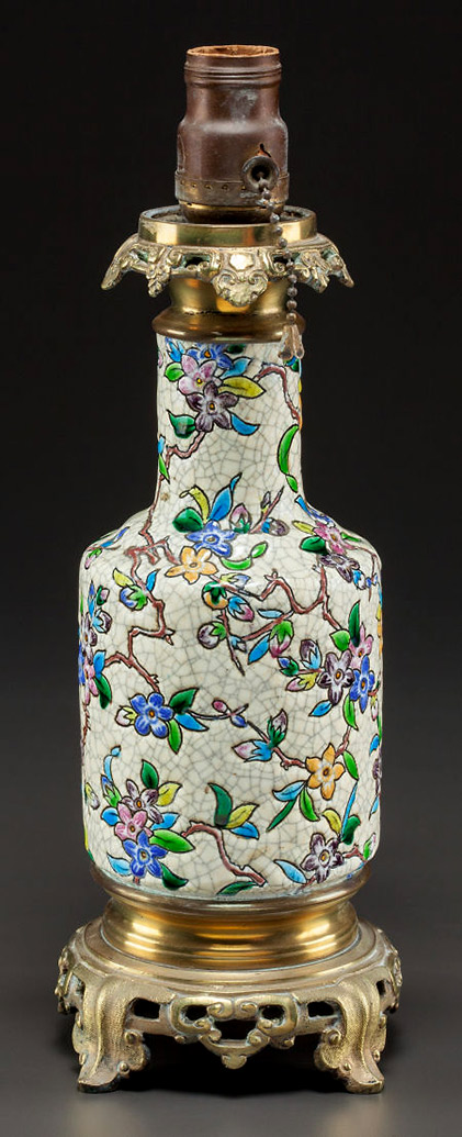 LONGWY ceramic pottery lamp 