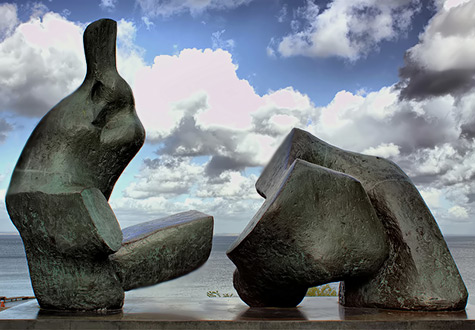 Louisiana Museum of Modern Art, Denmark Henry Moore outdoor sculpture