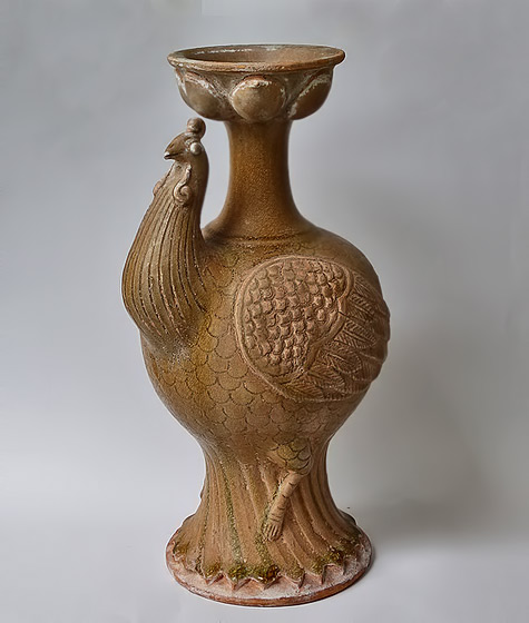 Peacock-terracotta Vase-dated-Tang-dynasty