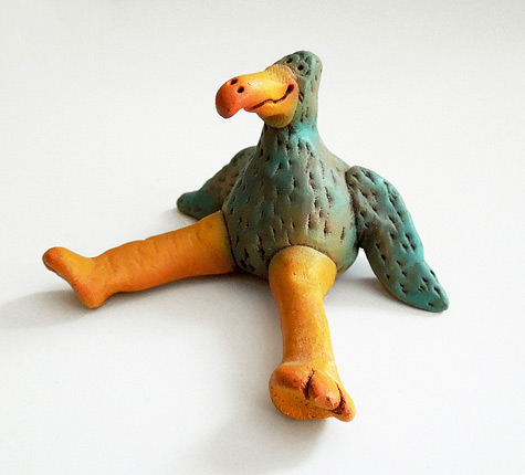 Sculpted clay-dodo bird