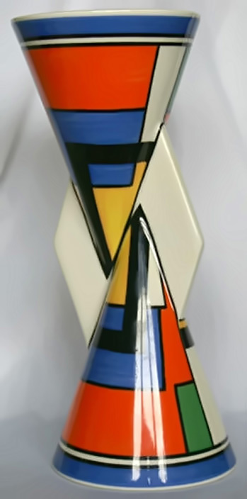 Wedgwood Clarice Cliff cubist vase