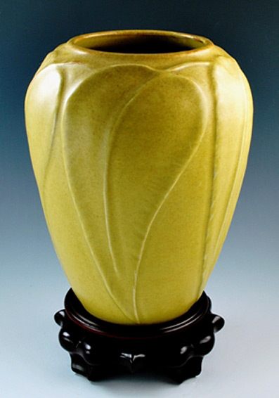 yellow leaves vase