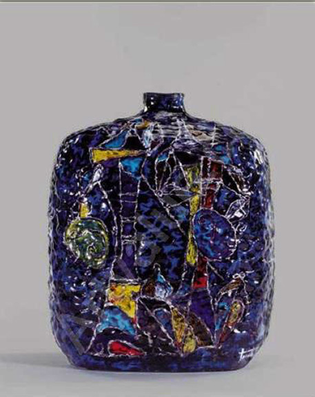 20th century large Fantoni vase