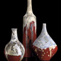 Three Fantoni bottle vases