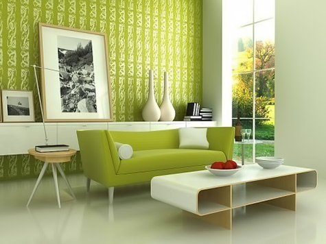 Lime Green themed decor - Apartment Therapy