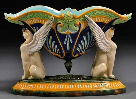 GEORGE-JONES-Majolica-compote-in-the-Egyptian-taste,-England,-c