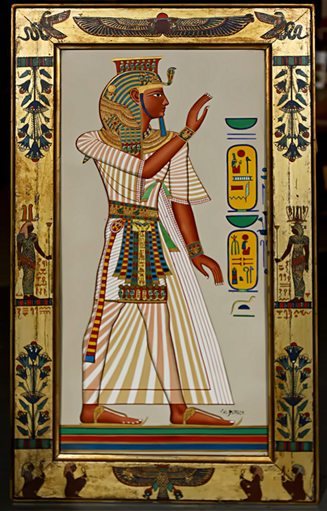 Porcelain Egyptian revival plaque