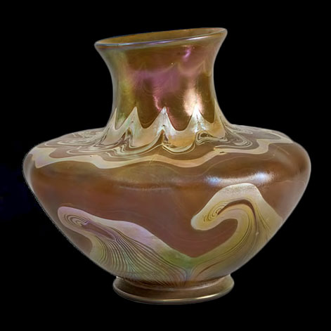 Tiffany-Studios-New-York-Favrile-Glass-Vase---7inches-height-Macklowe