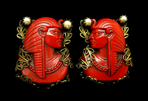 VINTAGE-40'S-RED-EGYPTION jewellry