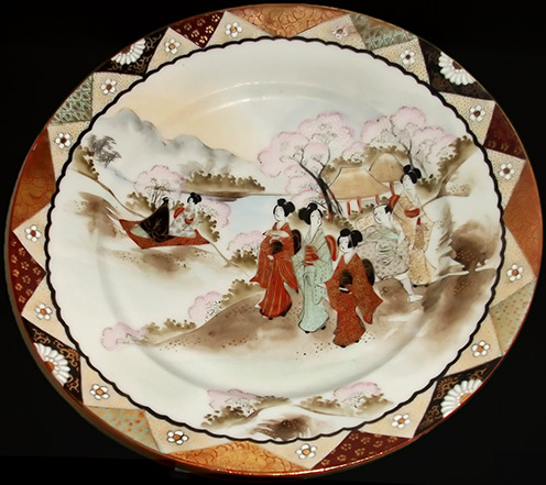 Japanese Satsuma porcelain plate